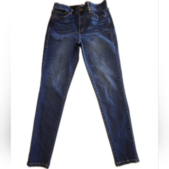 Lularoe High Waisted Medium Blue Stretch Skinny Jeans, 30 - Picture 2 of 8